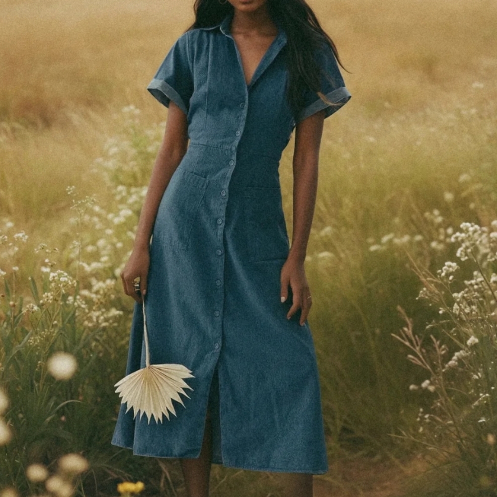 NWT Carolina Benoit Denim Dress